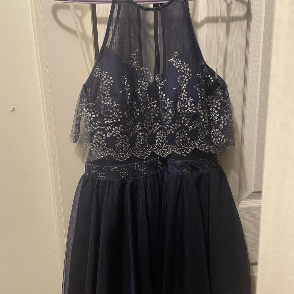Elegant Navy Blue Kids Dress
